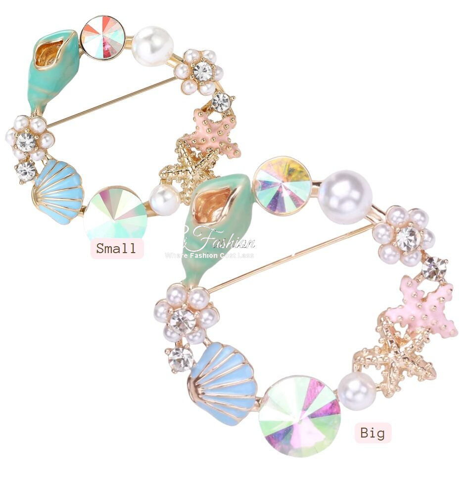 Seashell Beach Summer Brooch