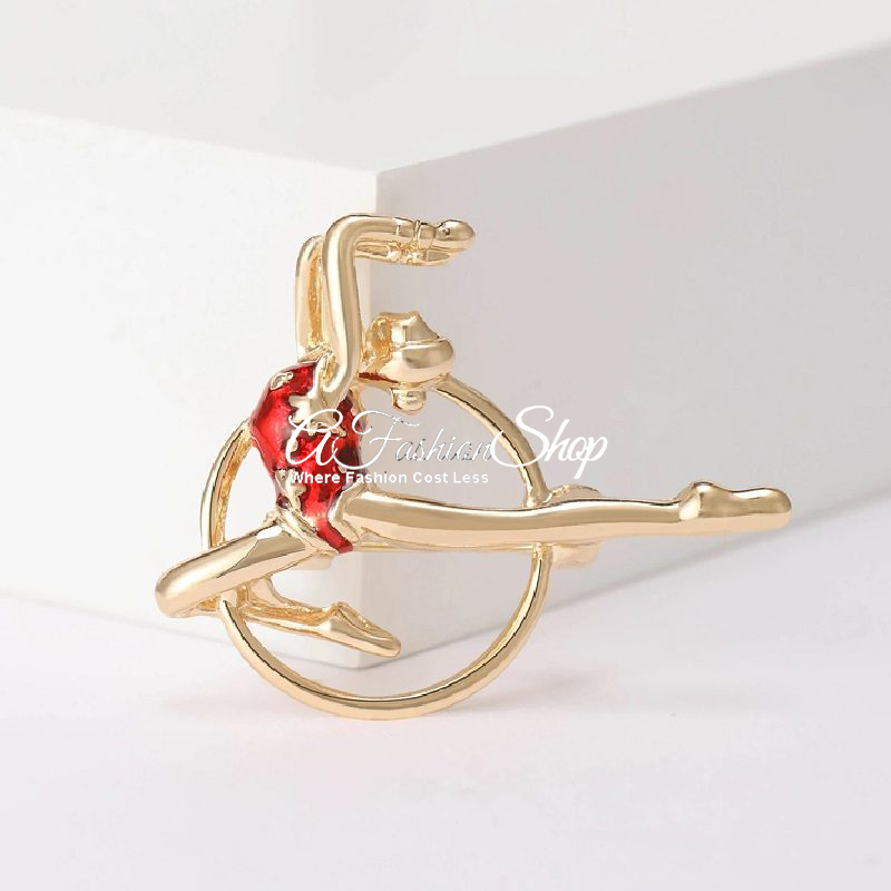 My Ballerina Enamel Lapel Brooch