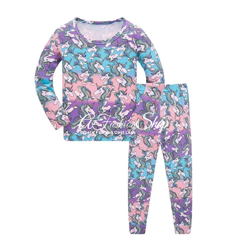 Two-Piece Pajamas Magical Unicorn Girl