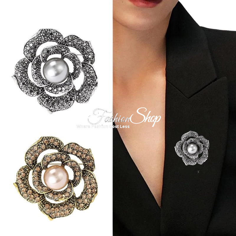 Nature Inspired Floral Brooch Avery Pin