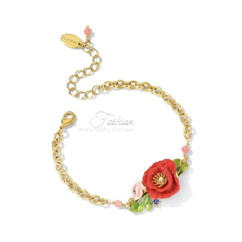 French Couture Peony Rose Bracelet Iris-Istible