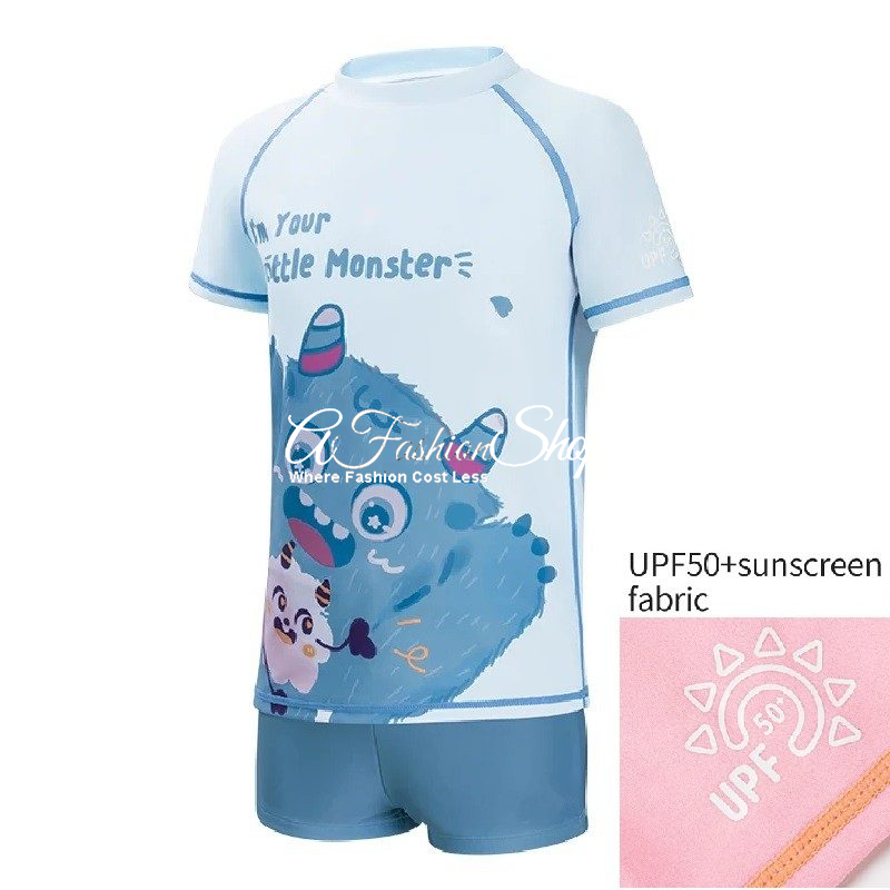 Boy’s Swimsuit Little Blue Monster Beachwear