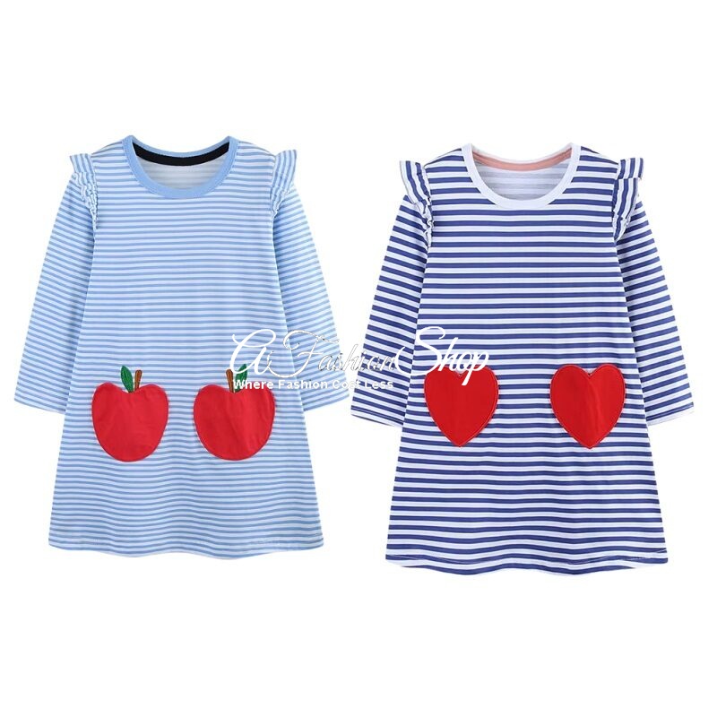 Sweet Apples Cute Hearts Mini Cotton Dress
