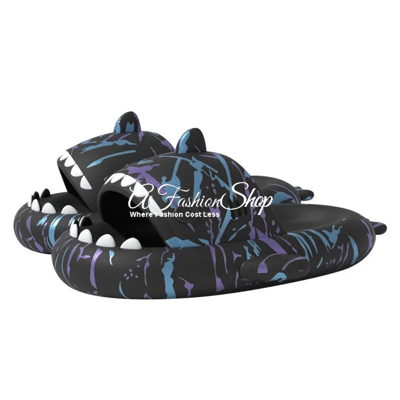 Shark Splash Sandals EVA Non Slip-On Black