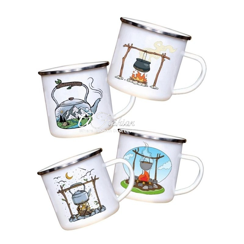 Enamel Mug For Men Camping Mug Bonfire Party