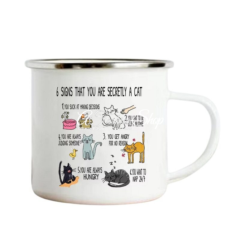 Enamel Mug For Cat Home Lovers – Cat Agent