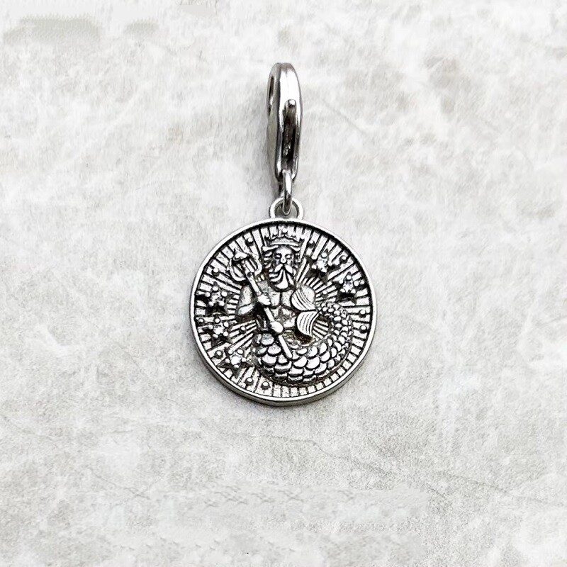 Celestial Sea Guardian Charm Aquarius Silver