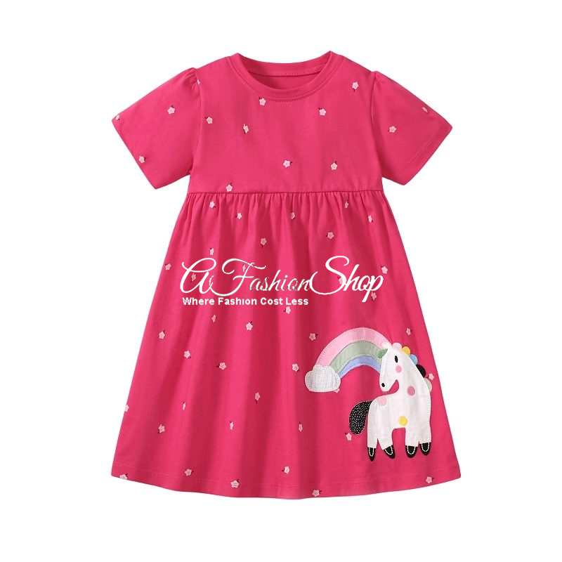La Rébellion Girl Pompom Hotpink Dress
