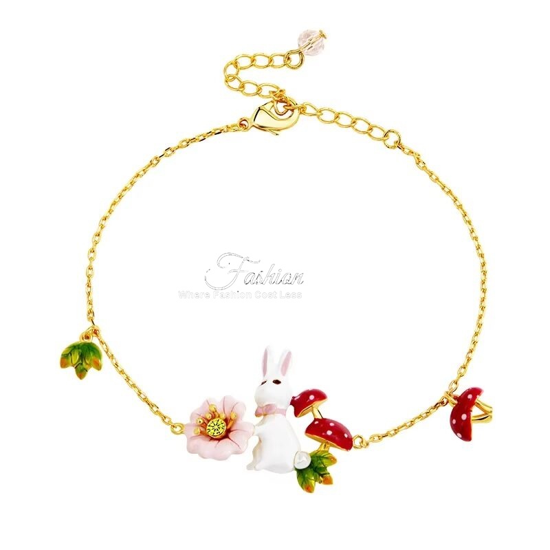 Whimsical Story Rabbit French Couture Bracelet