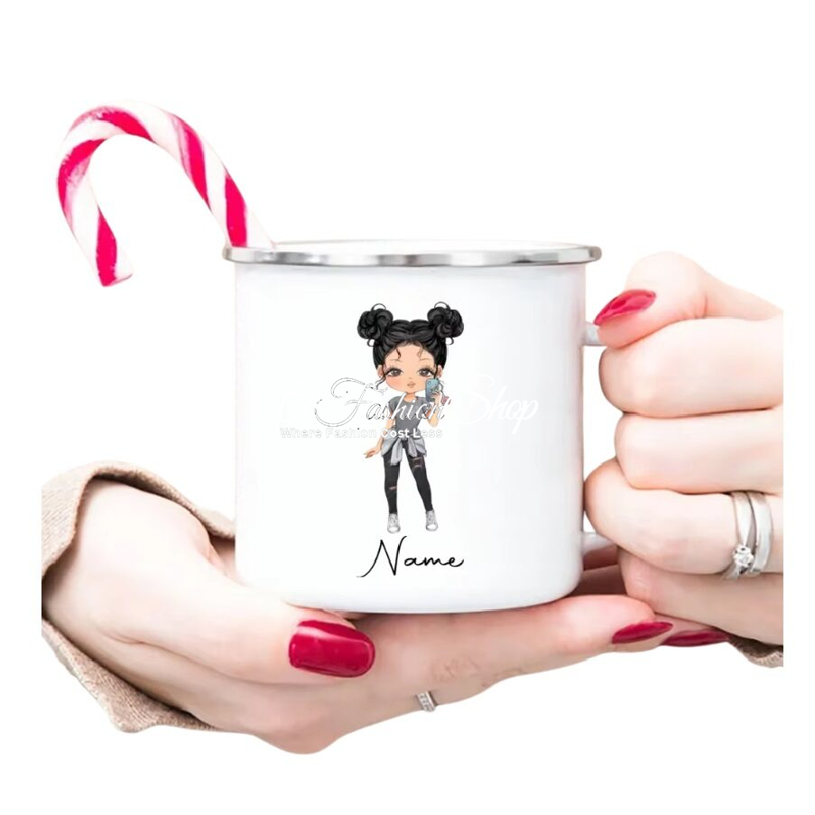 Enamel Mug For Girl Olivia Caricature Series