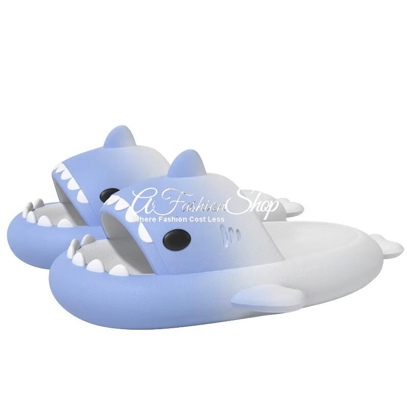 Shark Teeth Sandals Blue-White Gradient