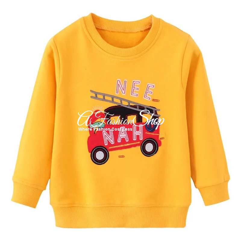 Car Truck Crewneck Boys’ Sweatshirt