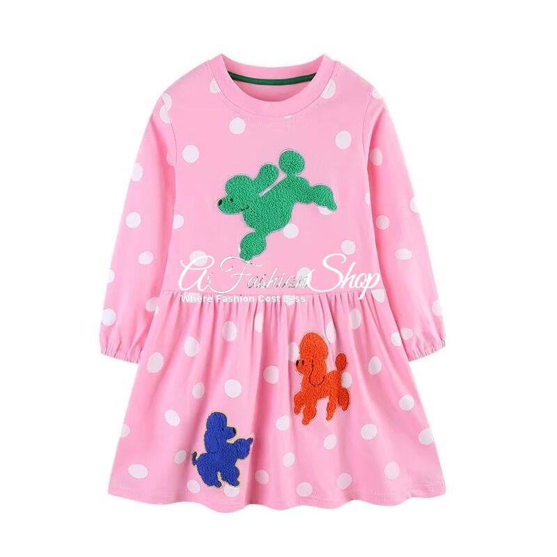 La Rébellion Pink Polka Dots Dress