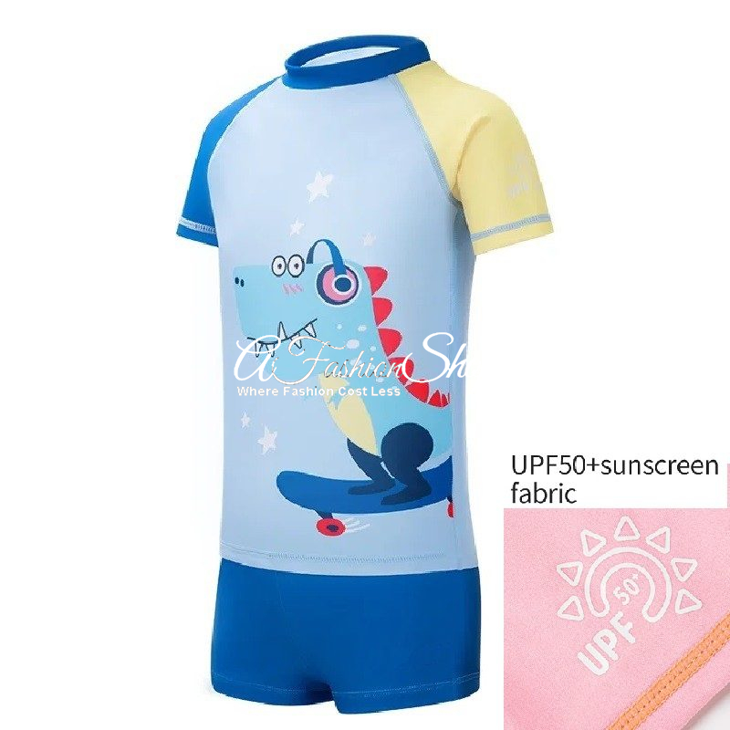 Factory Boy’s Swimsuit Cartoon Dinosaur Beachwear