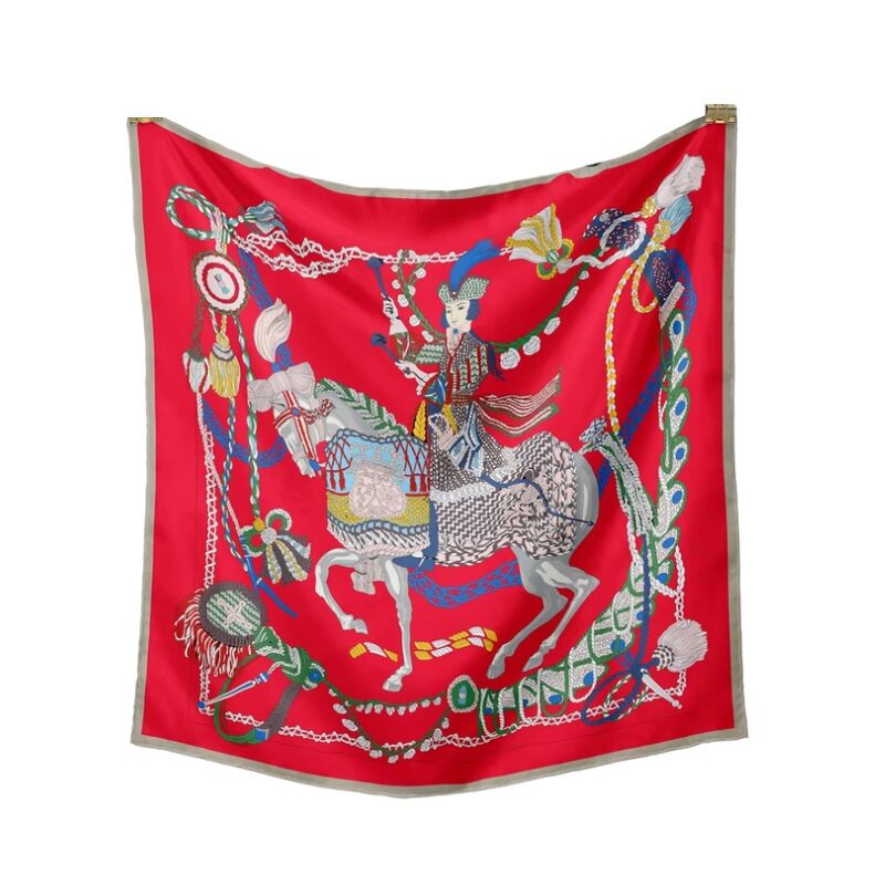 Maison Lune Classic Luxe Regal Cavalier Silk Scarf