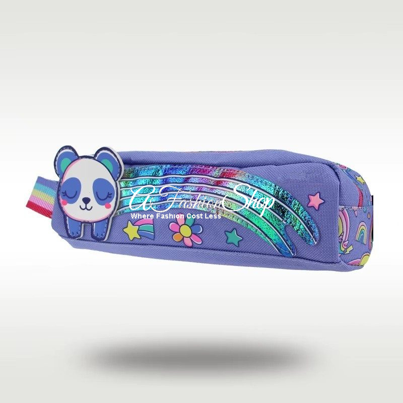 Purple Patched Rainbow Pencil Case