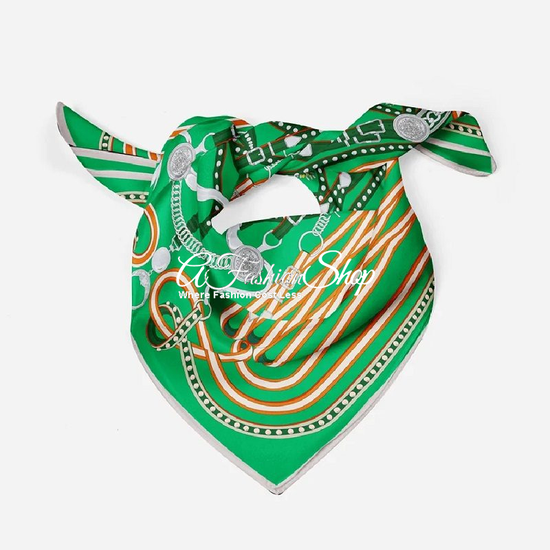 Equine Elegance Square Silk Headscarf