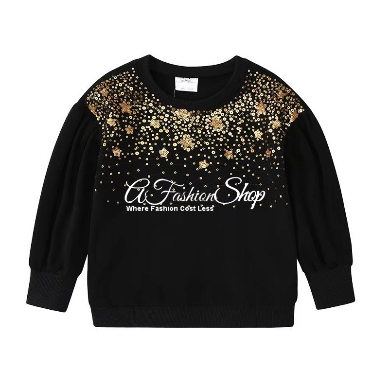 TinyTrendsetters Gold Sequin Sweatshirt