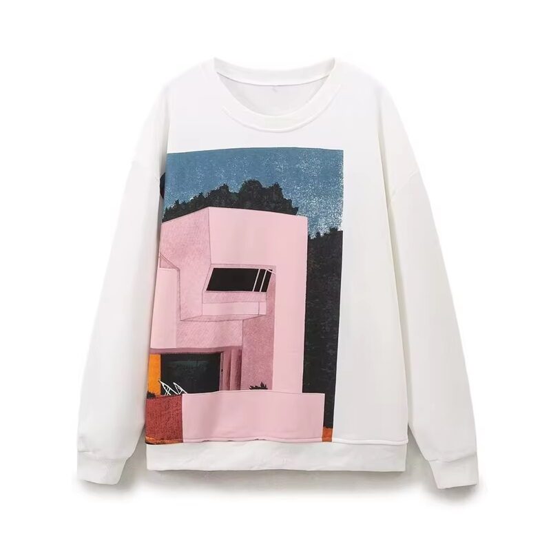 Women’s Color Paint Oversize Graphic Sweatshirt