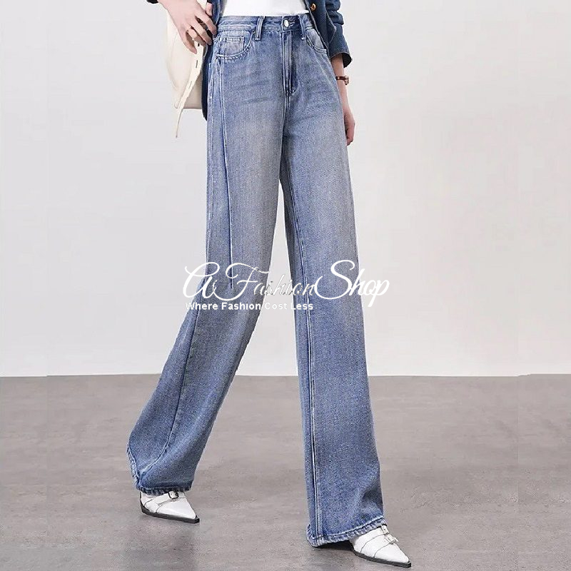 Women Straight Cut Denim Sustainable Jeans