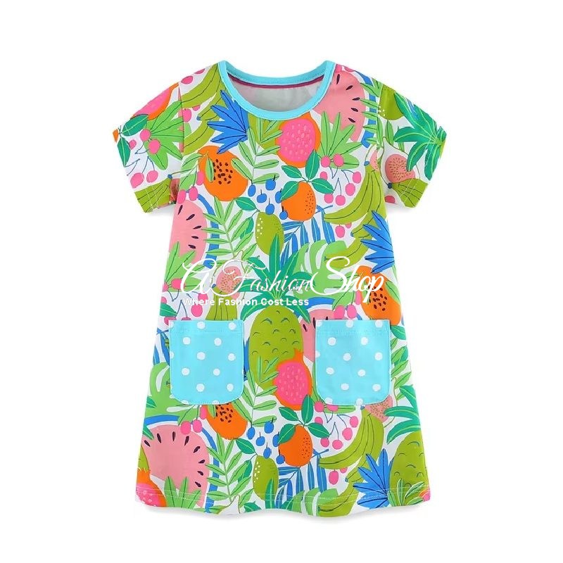 Girl’s Happy Day Floral Dress Light Blue