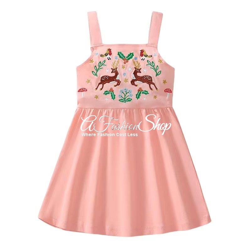 Girl’s Happy Day Smocked Bodice Orange