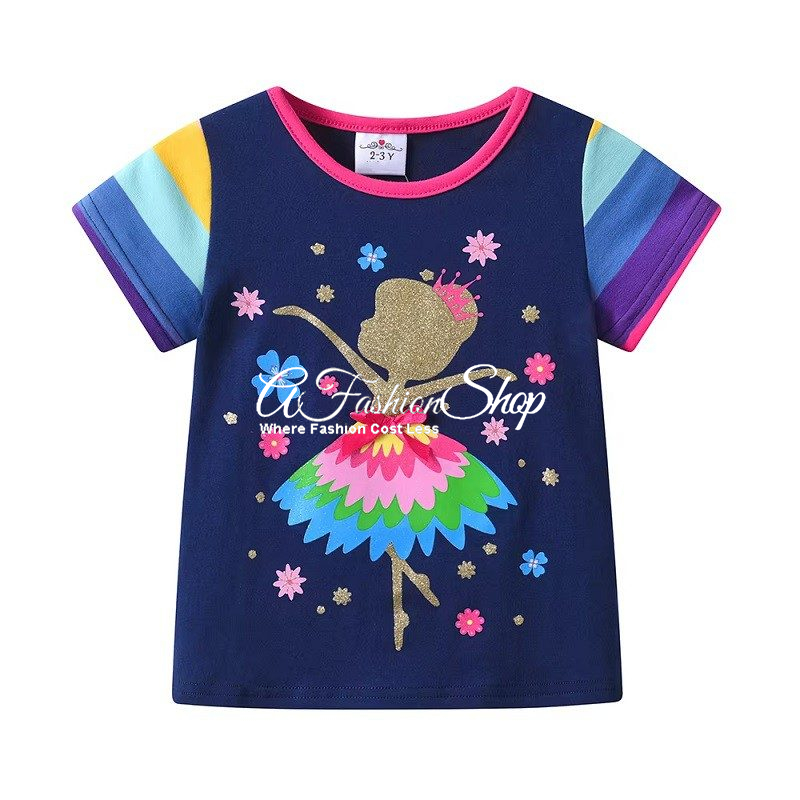 Summer Short Sleeve T-Shirt Ballet Girl