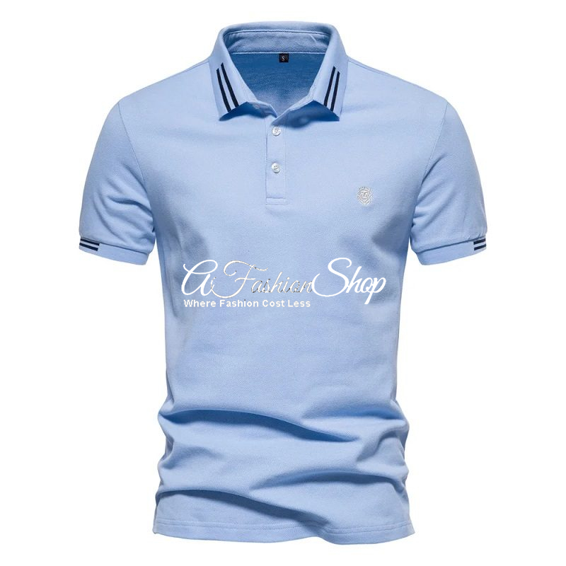 Men’s Cotton Polo Sky Blue