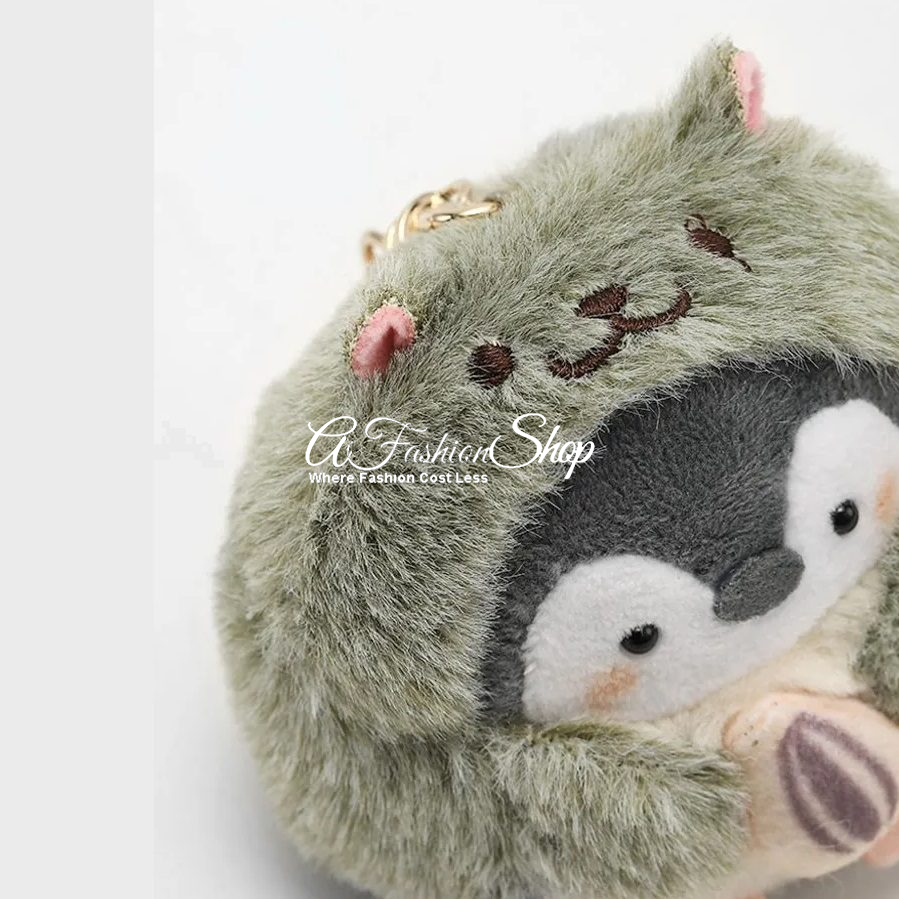 Hamster Penguin School Bag Keychain