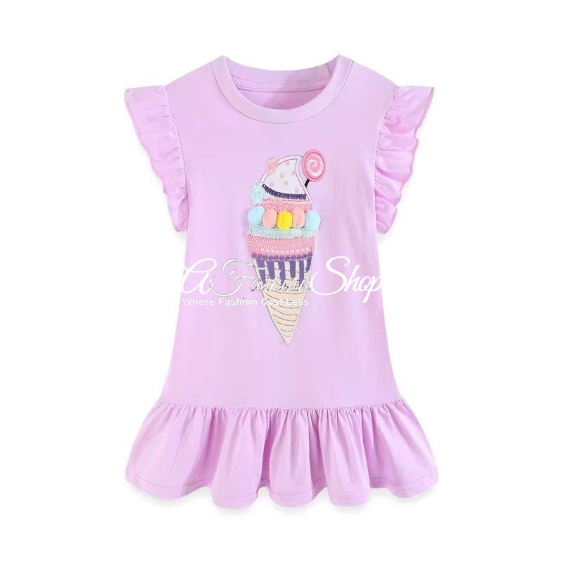 Ruffles Sleeve Peplum Shirt Ice Cream