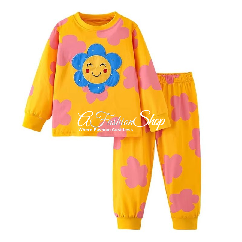 Summer Set Top And Legging Smiley Flower