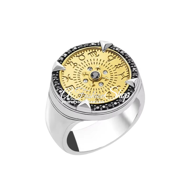 Zodiac Compass Ring For Birthday
