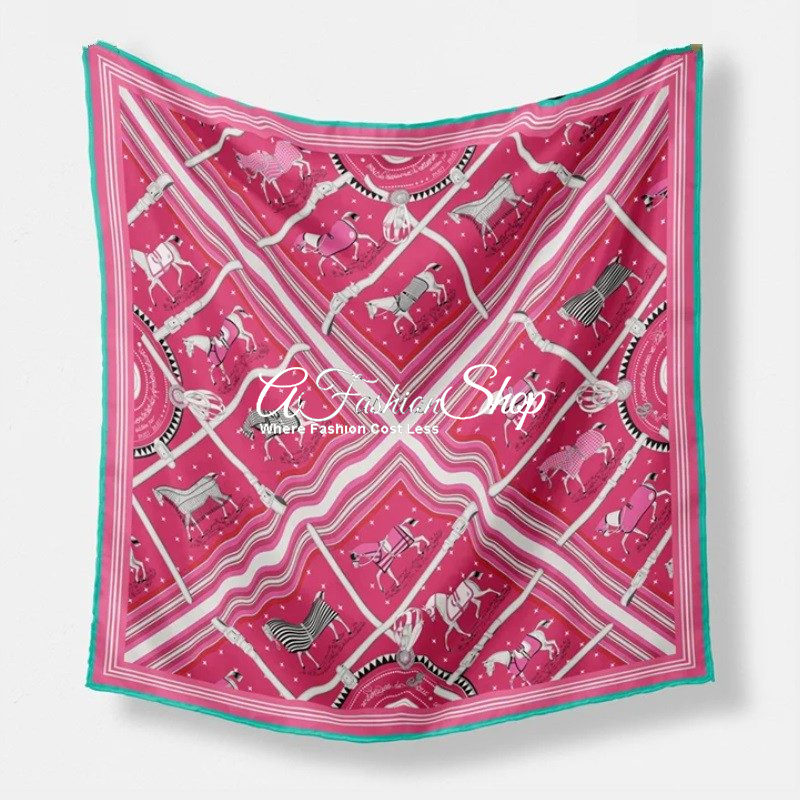 Luxe Square Scarf X Pattern Cheval
