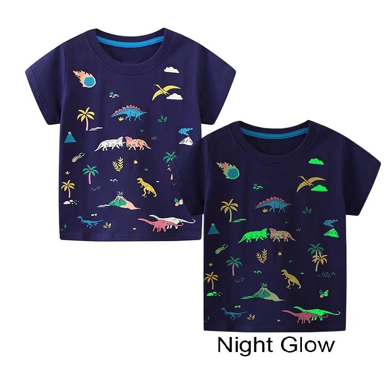 Boys Night Glow Dino Adventure T-Shirt (2–7T)