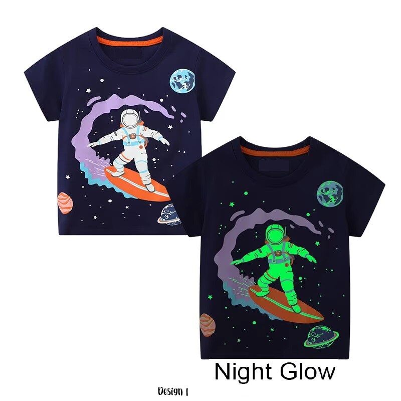 Boys Night Glow Space Galaxy T-Shirt (2–7T)