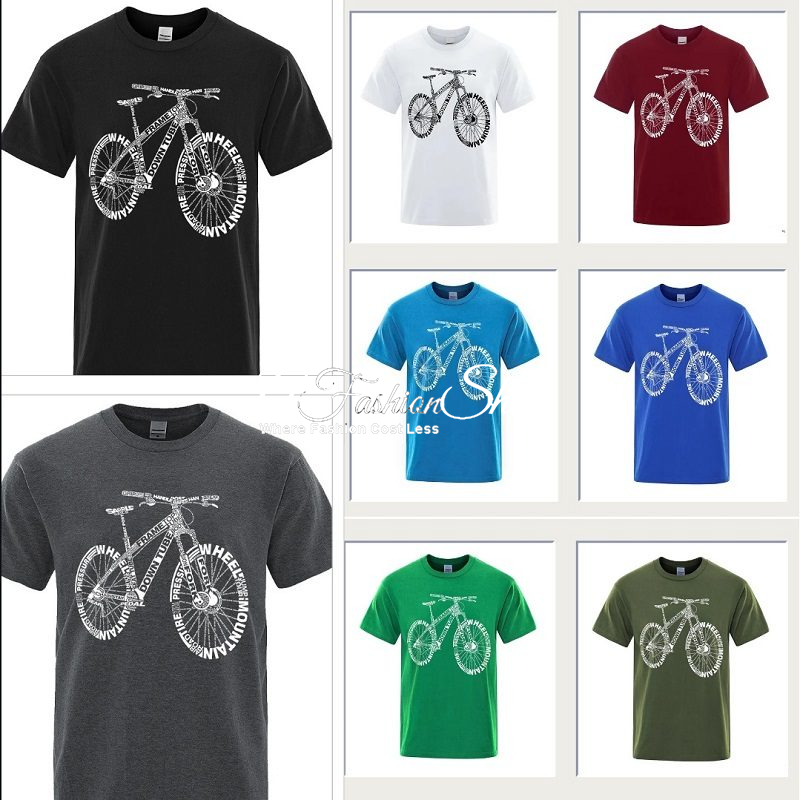 Men’s Cotton Short Sleeve Top Let’s Bike