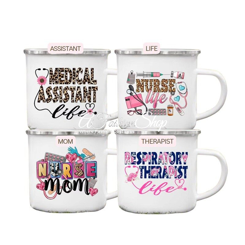 Enamel Mug From Caring Comes Courage