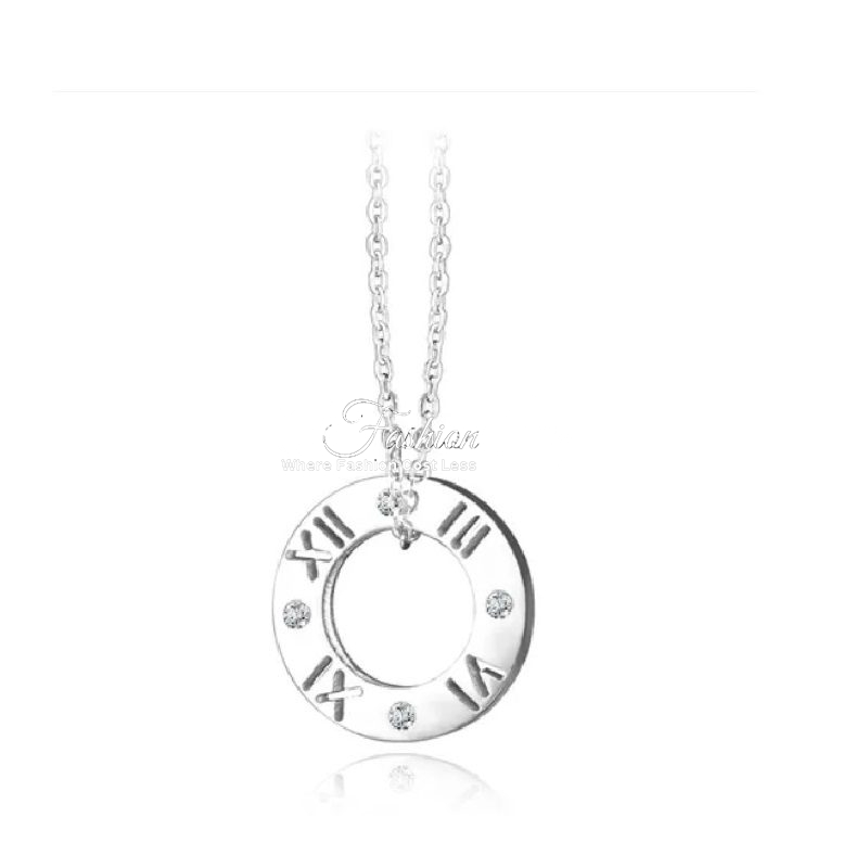 Minimalist Roman Engraved Diaz Necklace