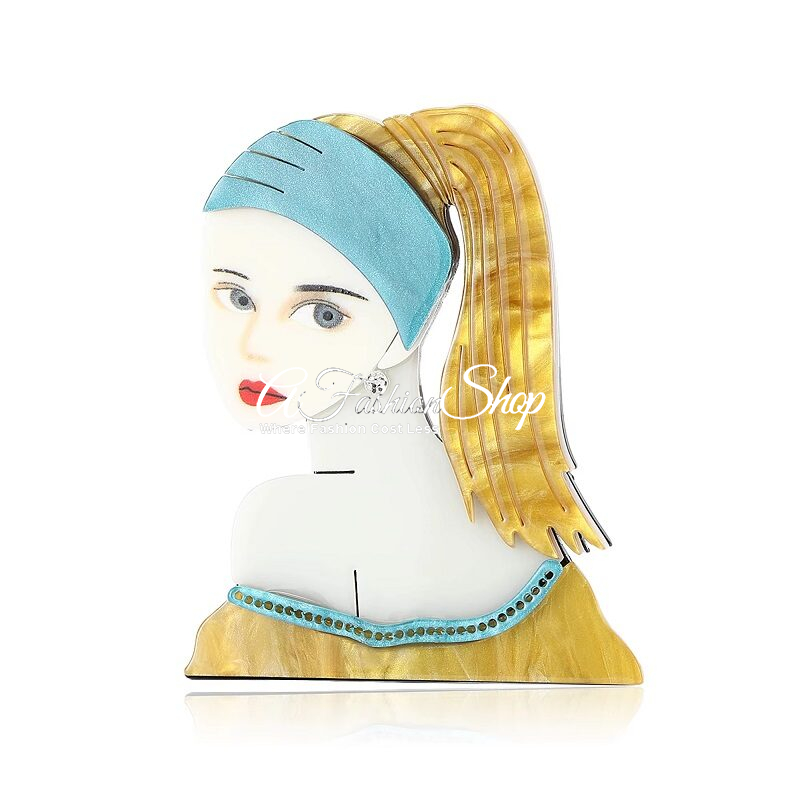 Girl With Blue Eyes Brooch