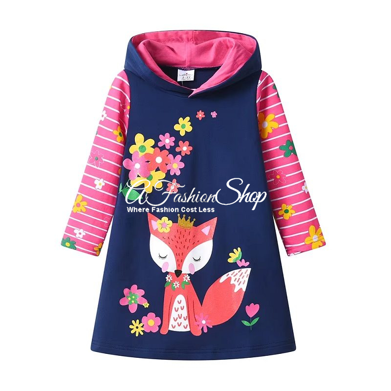 Girls Cotton Hoodie Enchanted Dress