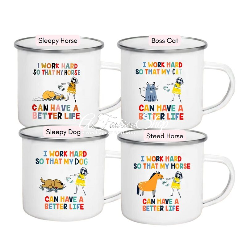 Enamel Mug Pet Can Have A Better Life