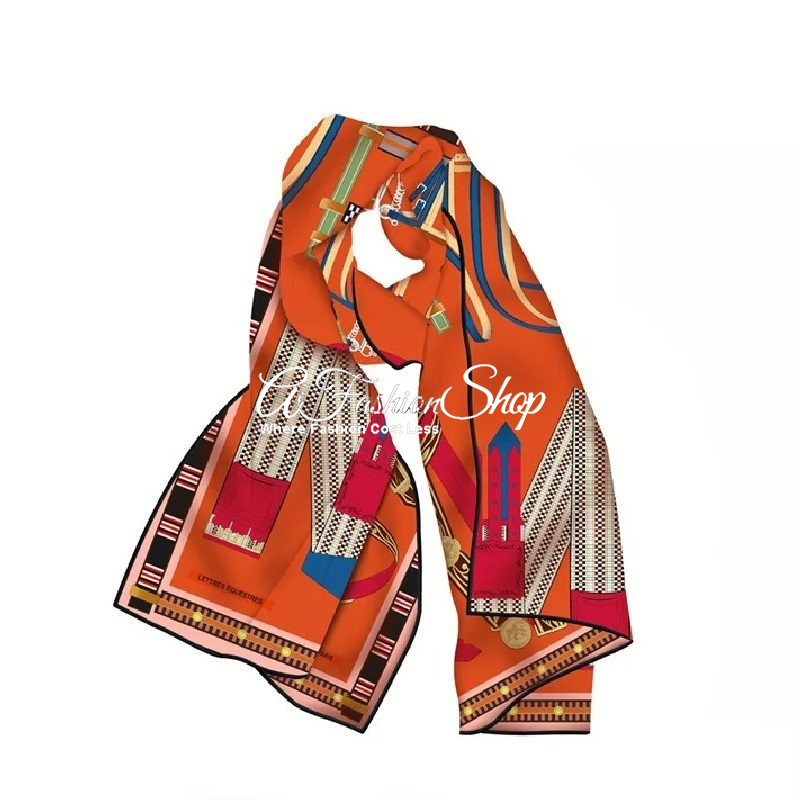 Women’s Long Scarf Kelly in Orange