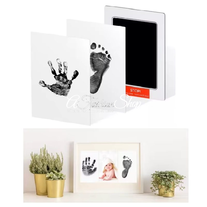 Newborn & Pet Handprint/Footprint Black Ink Kit
