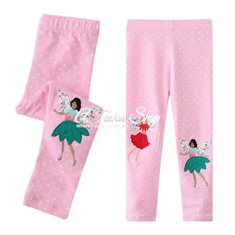Petit Bod Girl Pink Legging Fairy Stripes