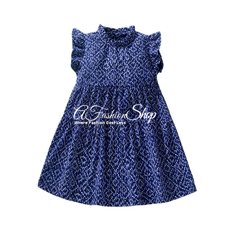 Batik Poppets Ruffle Sleeve Mini Dress