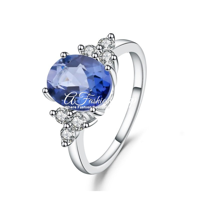 Radiant Bridal Style: 2.6ct Mystic Quartz Stone Ring