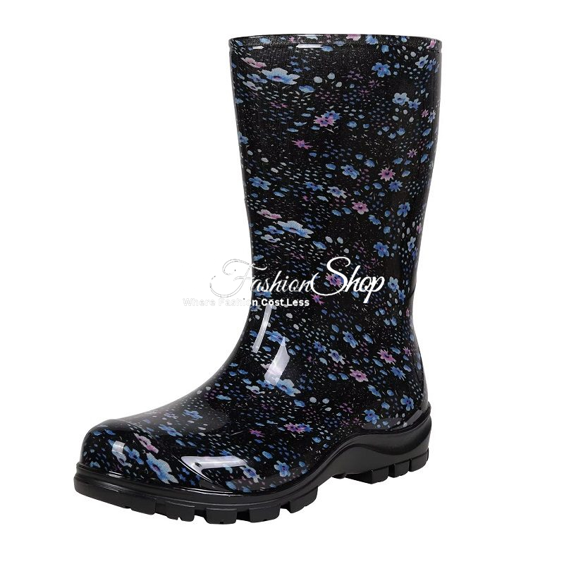 People Platform Knee-High Boots Pattern Violet