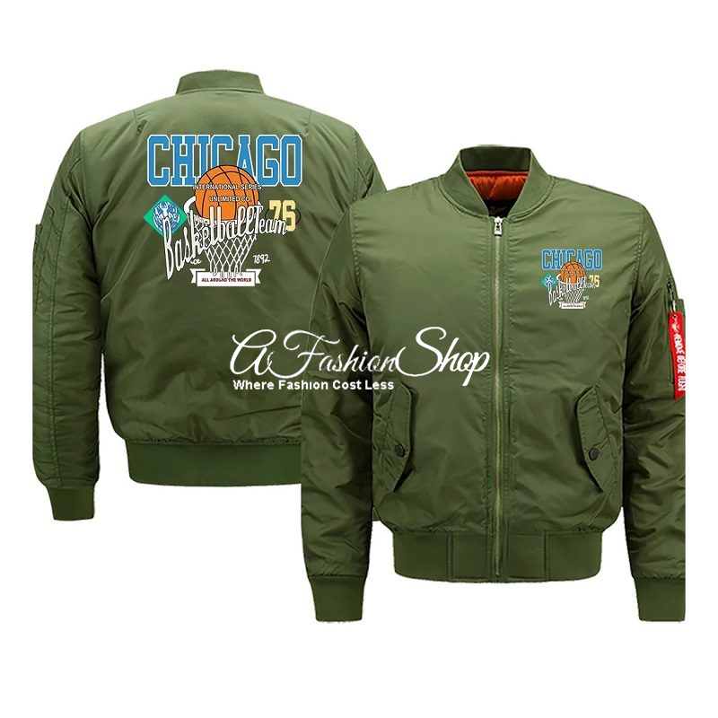People Bomber Jacket Chicago Seventy6 Army Green
