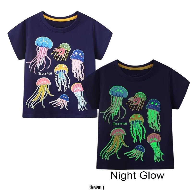 Night Glow Boys T-Shirt Oceanic Bioluminescence