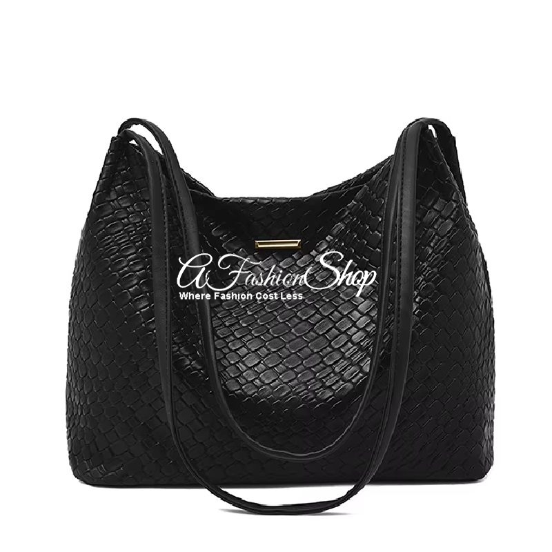 Medium Harper Shopper Tote -Black/White
